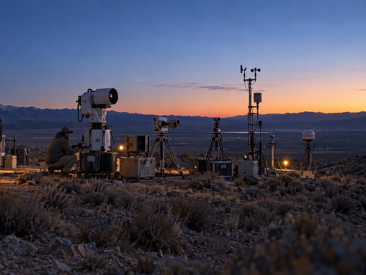 Electro-optical field data collection at a remote test site
